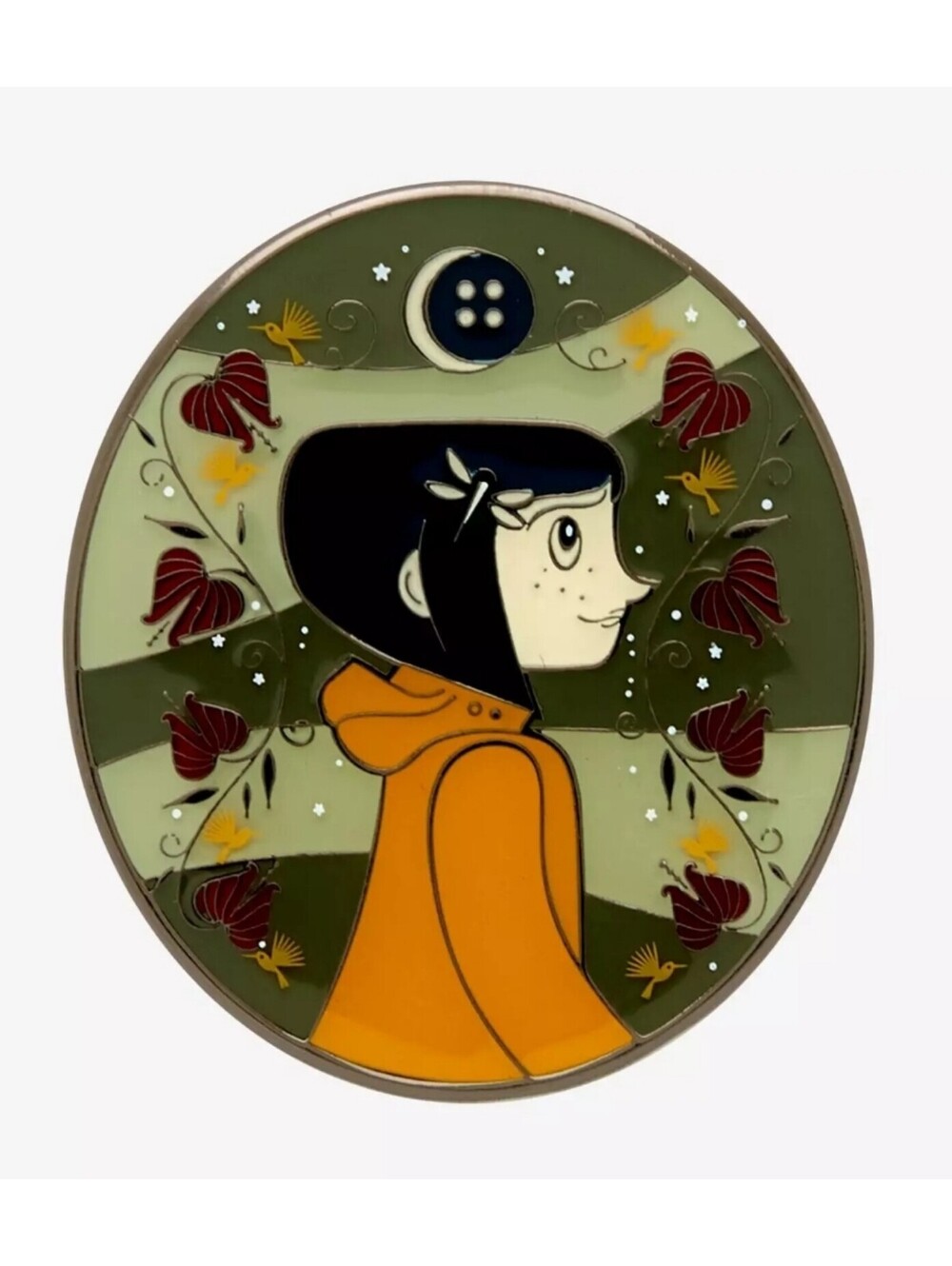 Loungefly Coraline Button Moon Floral Enamel Pin